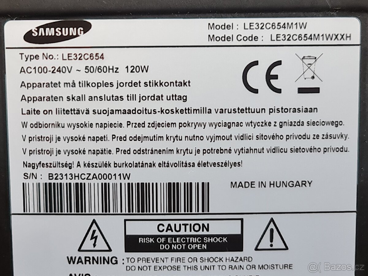 TV Samsung LE32C654M1W, Full HD - 4