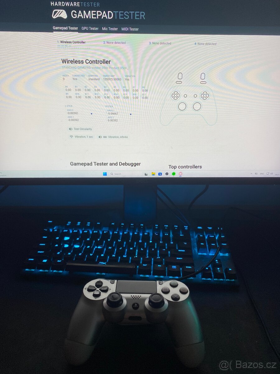 🎮 Originální PS4 ovladač DualShock 4 – stříbrný - 4