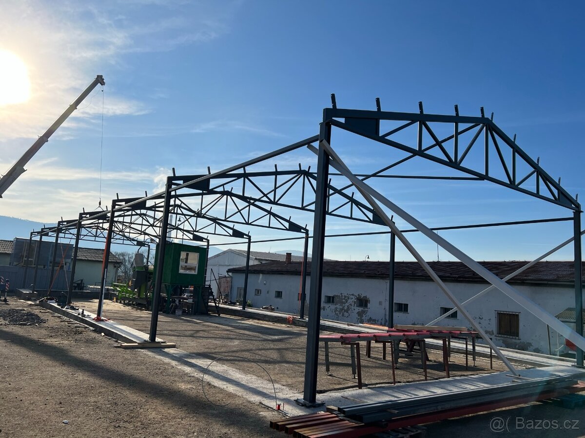 OCELOVÁ KONSTRUKCE HALY - MONTOVANÁ HALA 10x36x6m - 4