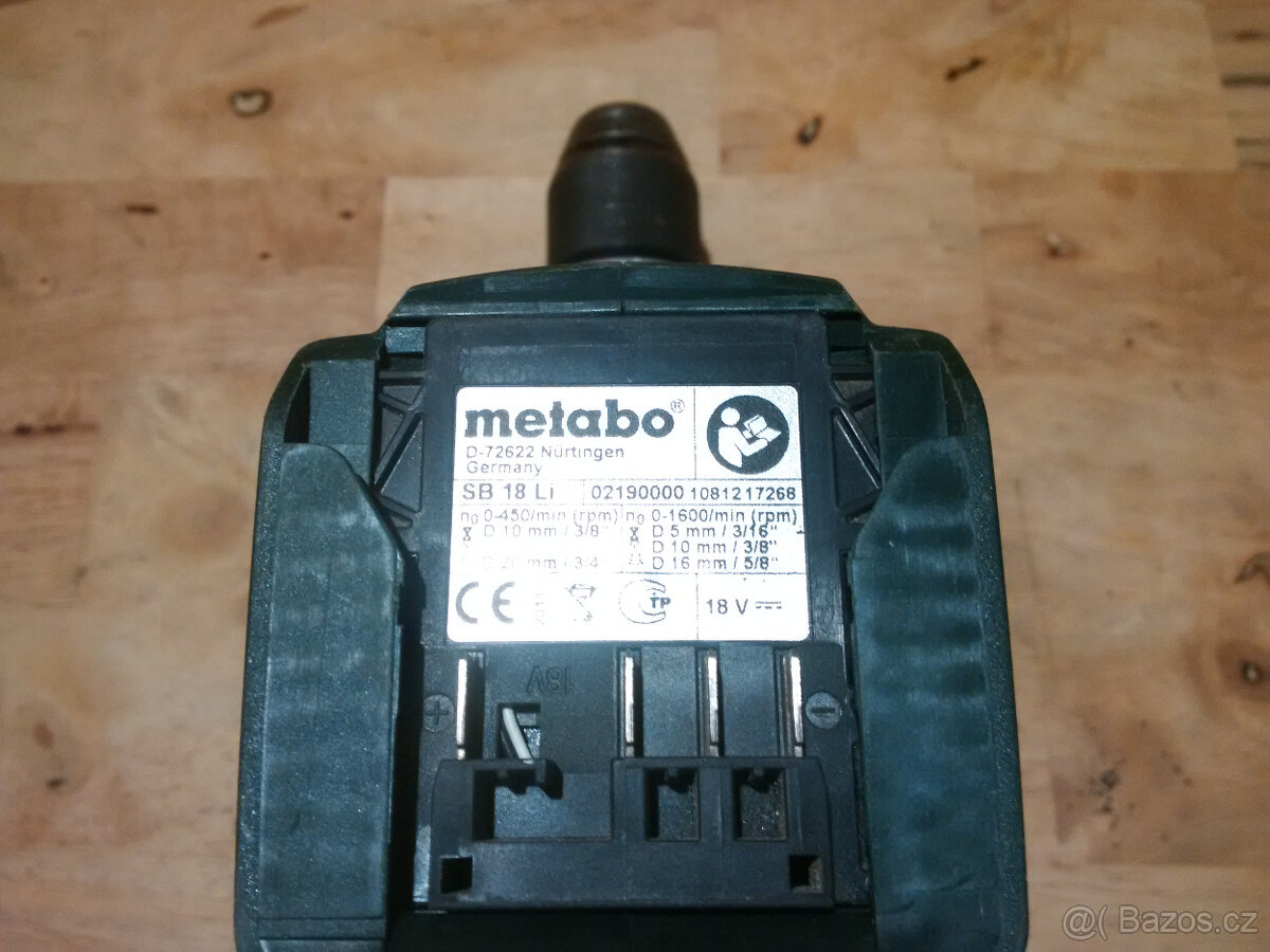 Profi AKU šroubovák / vrtačka (+ příklep) Metabo SB 18 Li - 4
