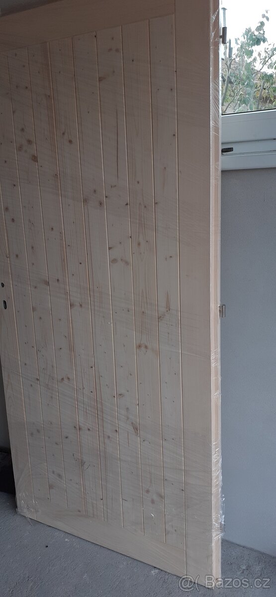 Palubkové dveře plné/nové/smrk - 4