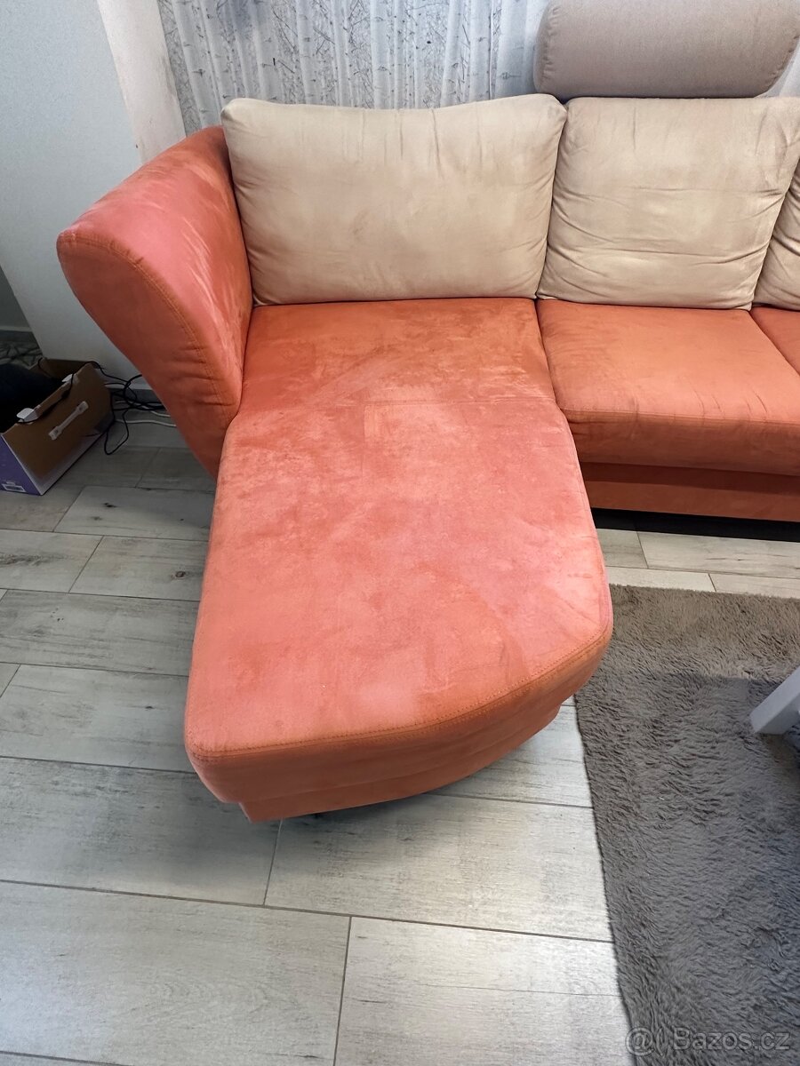 Sedací souprava - broušená kůže NE KOŽENKA - 4