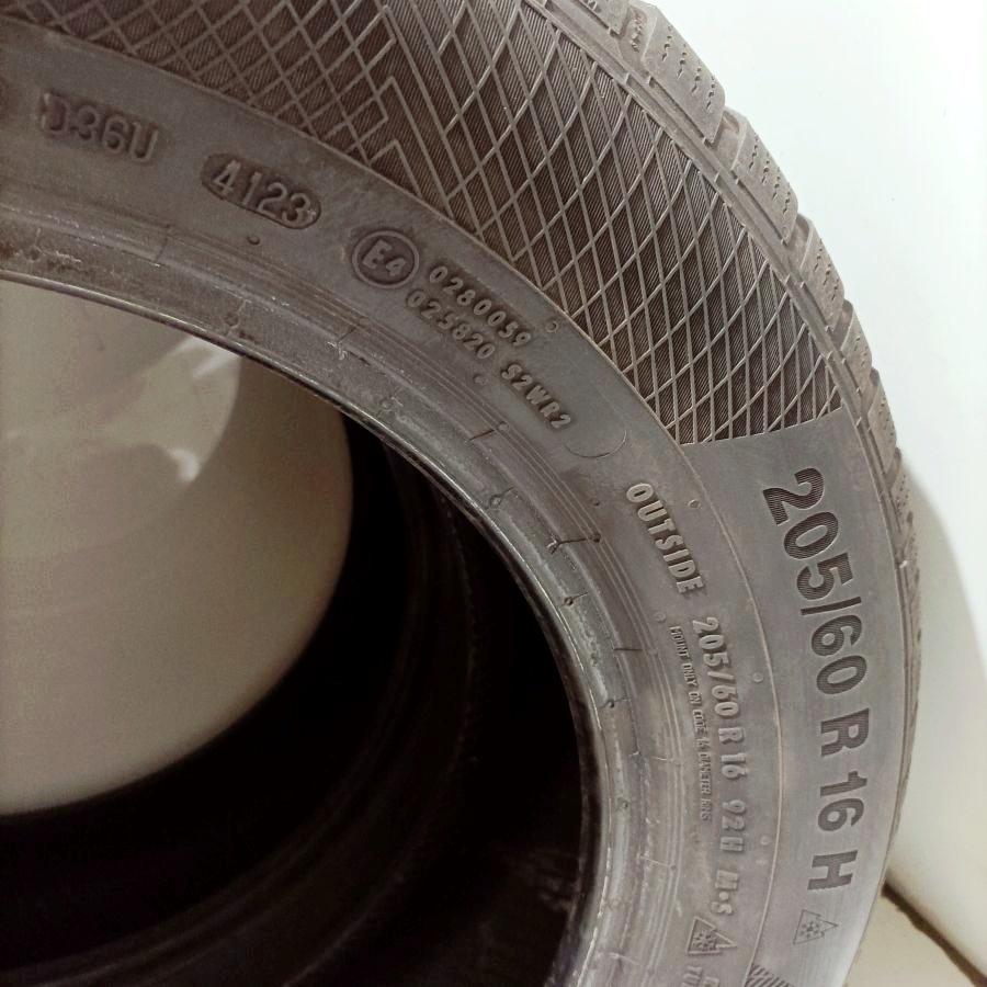 16" PNEU – 205/60/R16 – ZIMNÍ - CONTINENTAL - 100% a 80% vz - 4