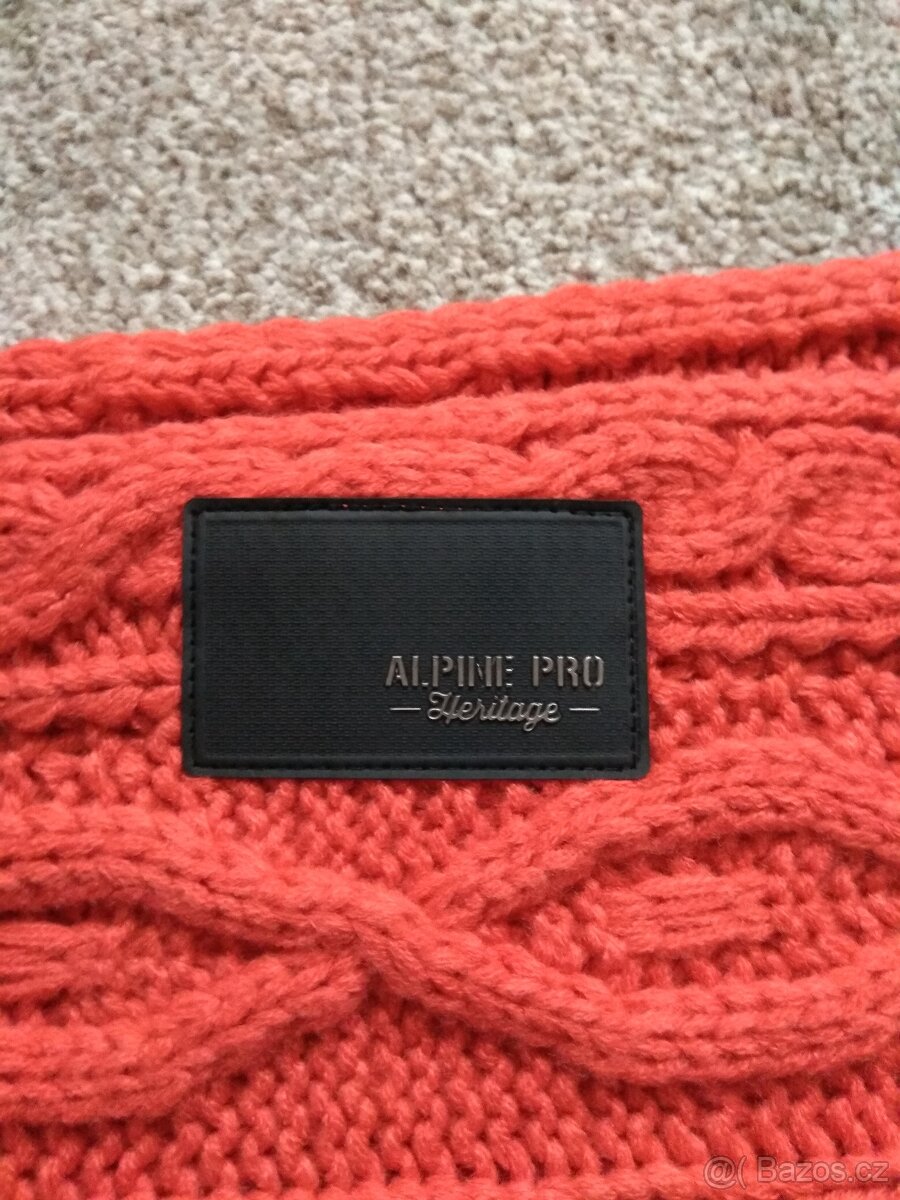 Nové unisex pletené kruhové šály ALPINE PRO - šedá, oranžová - 4