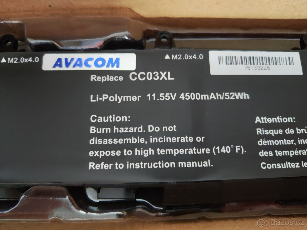 Baterie HP EliteBook 850 G7, 850 G8 Li-Pol 11,55V 4500mAh - - 4