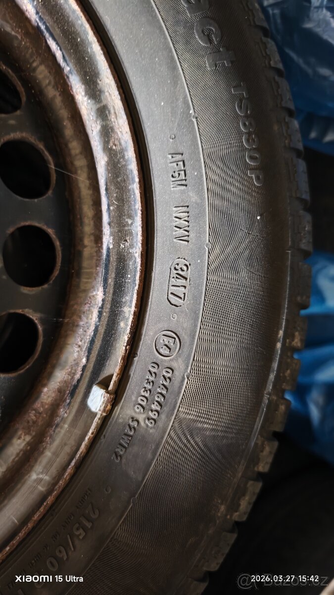 Plechy R16 5x108 + zimní pneu - 4