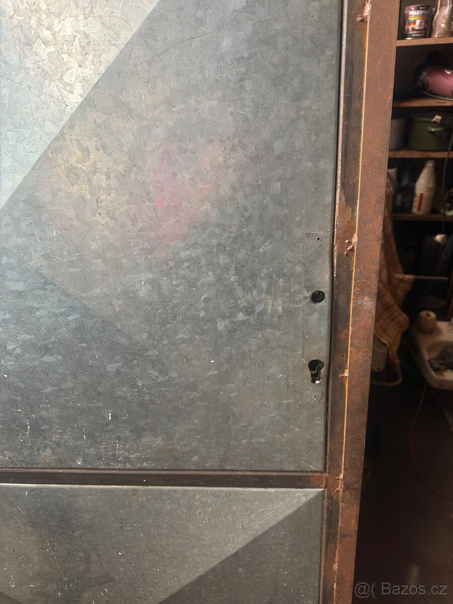 Vrata plechová ,dvojkridlo kovová vrata - 4