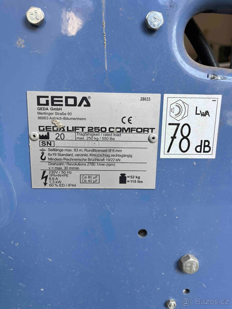 Geda stavební výtah 250 - 4