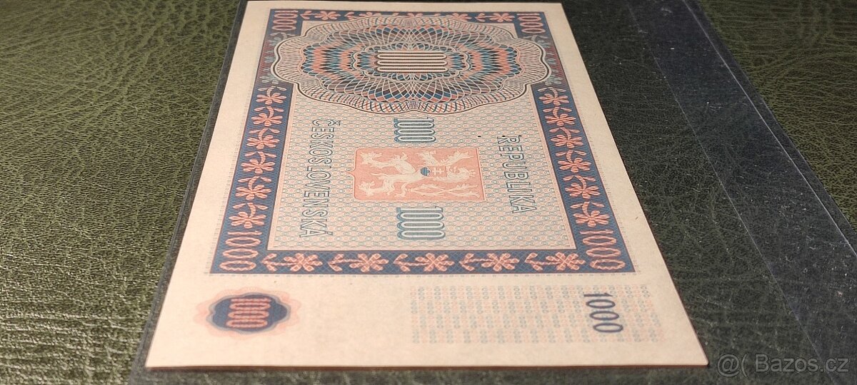 1000 k. ČSR 1945 série B 05 perforace 3 m.d. top stav - 4