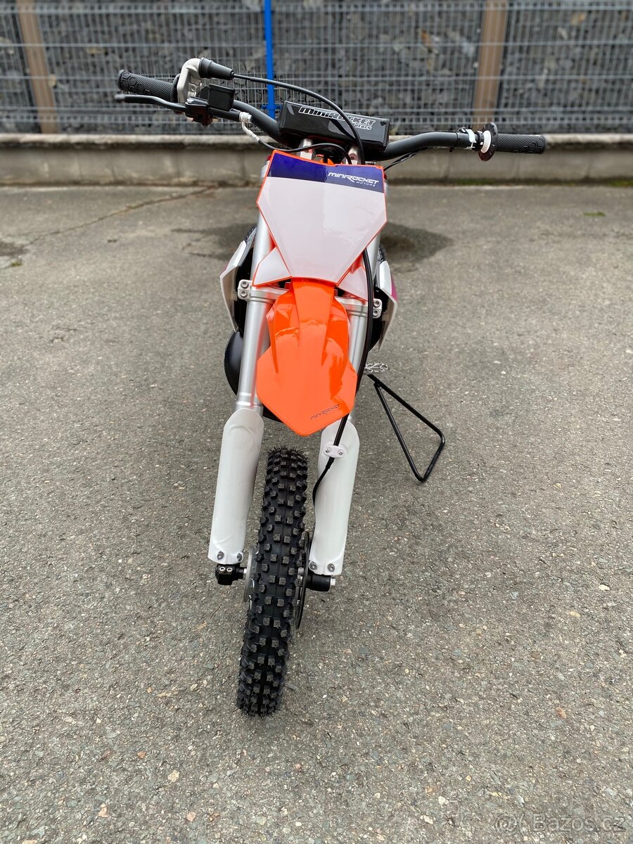 Dětský pitbike 50ccm 12/10 oranžová - 4