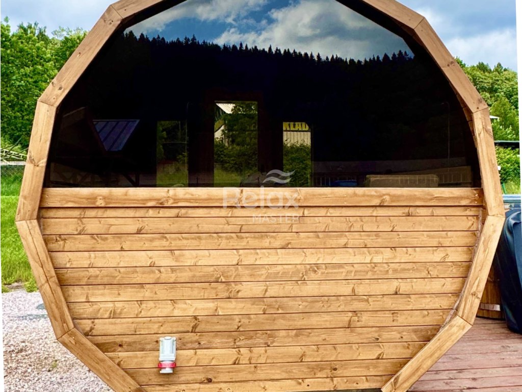 Zahradní sudová sauna 3M - s terasou - 4