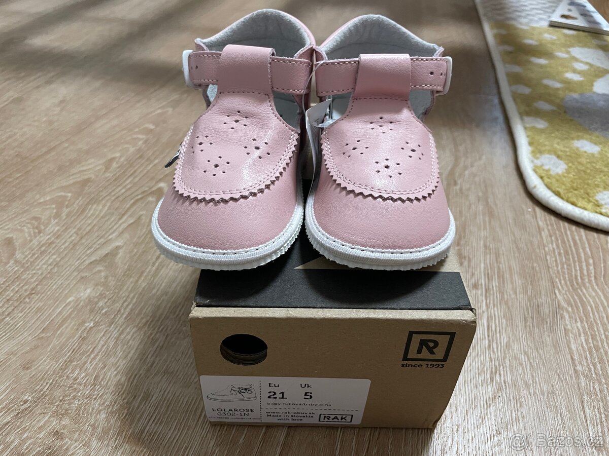 NOVÉ - Dětské kožené capáčky RAK Lolarose vel. 21 - 4