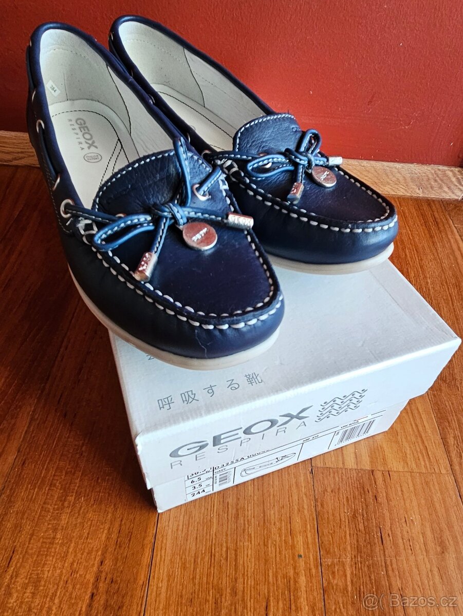 NOVÉ kožené mokasíny GEOX vel. 36,5 - 4