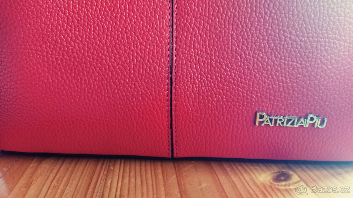 Kožená červená kabelka Patrizia Piu-nová. - 4