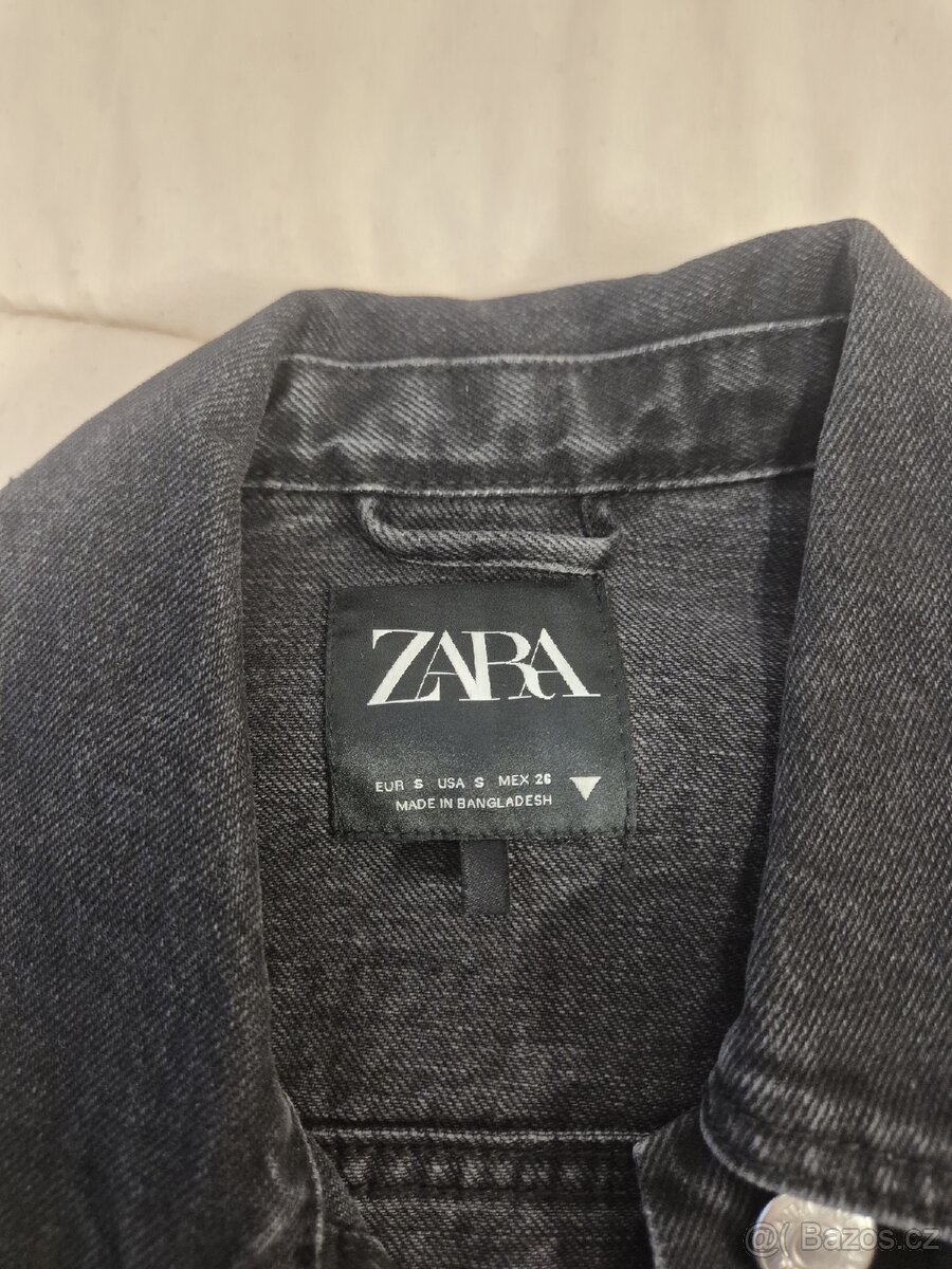 ZARA dámská černá denim bunda - 4
