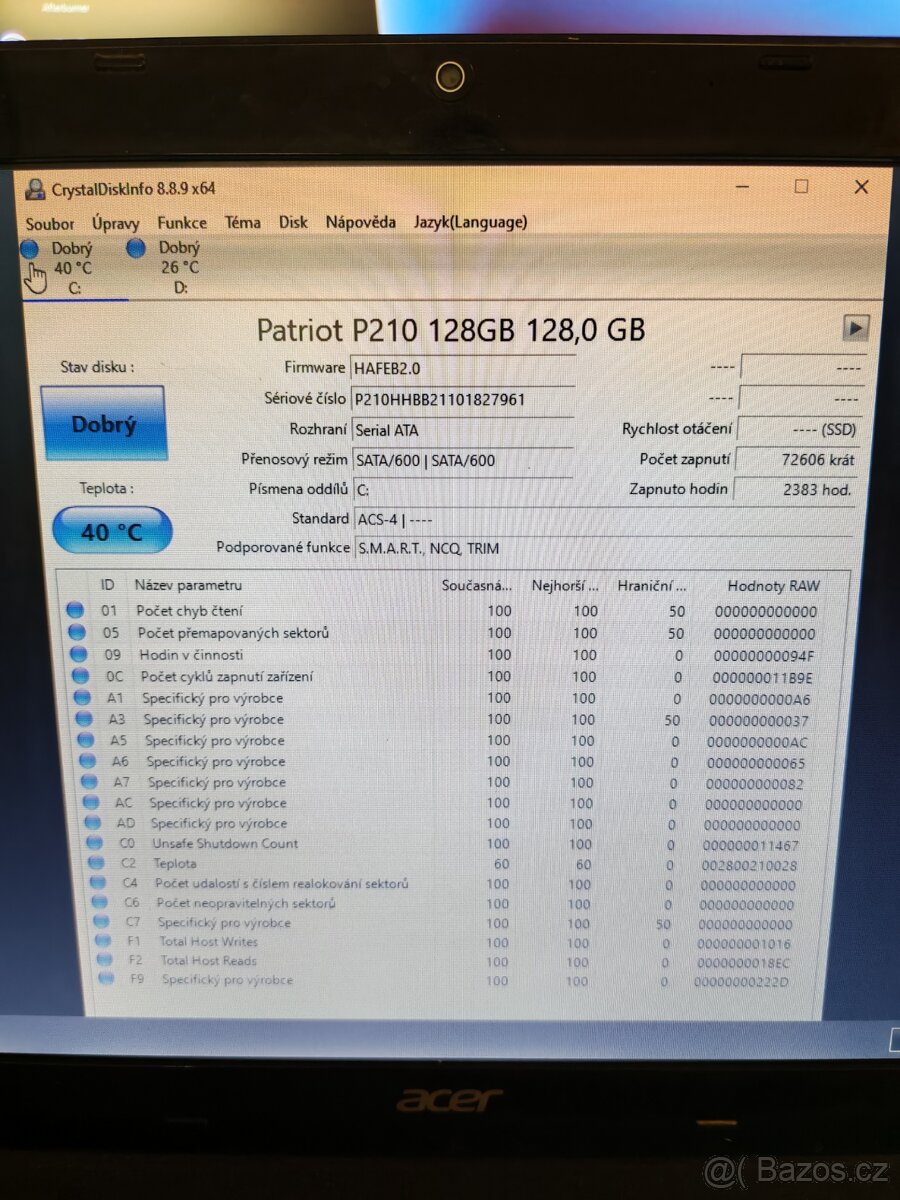 2 notebooky se ssd Lenovo a Acer - 4