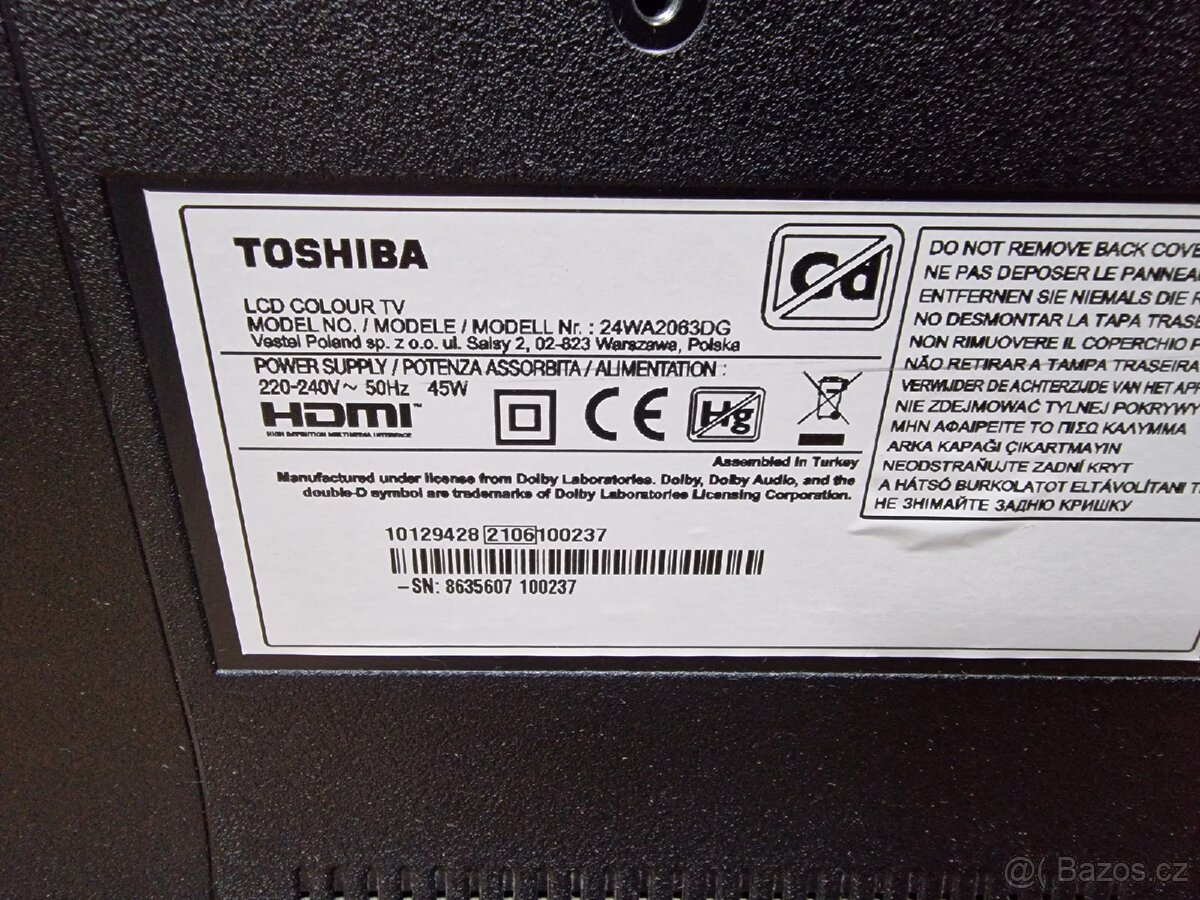 Smart led tv Toshiba 60cm Android - 4