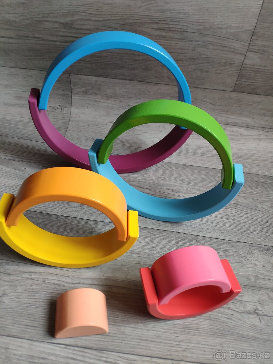 nádherná dřevěná masivní duha - 4