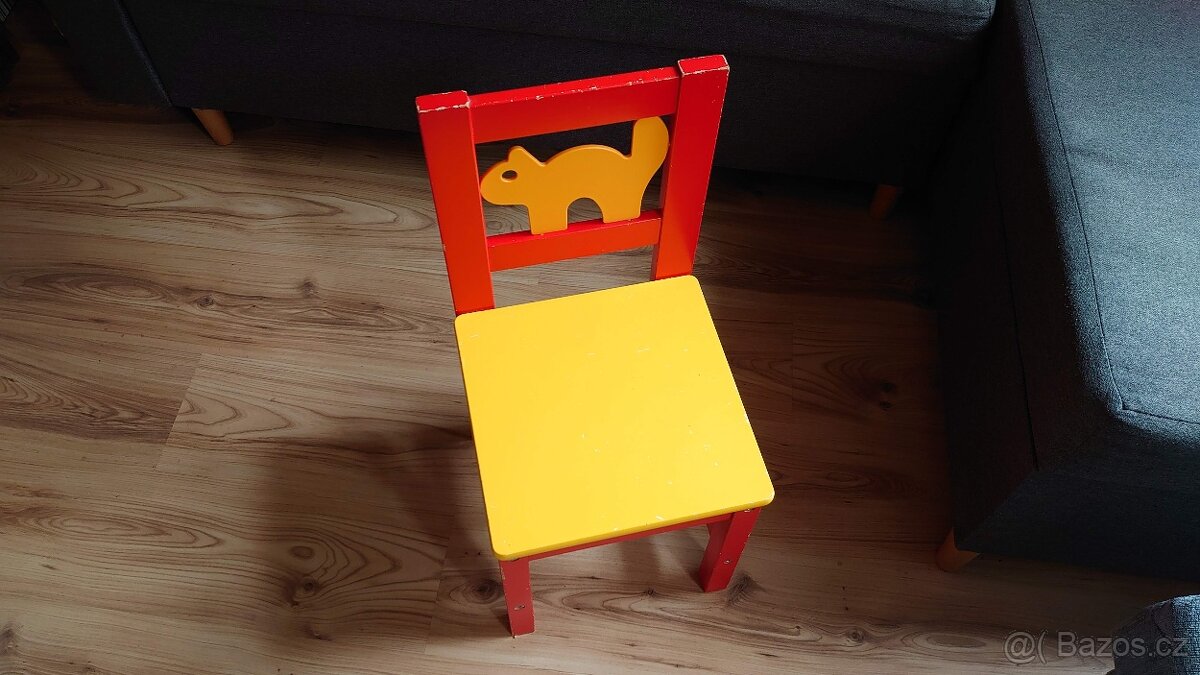 Dětská židle IKEA dřevěná, stabilní - 4