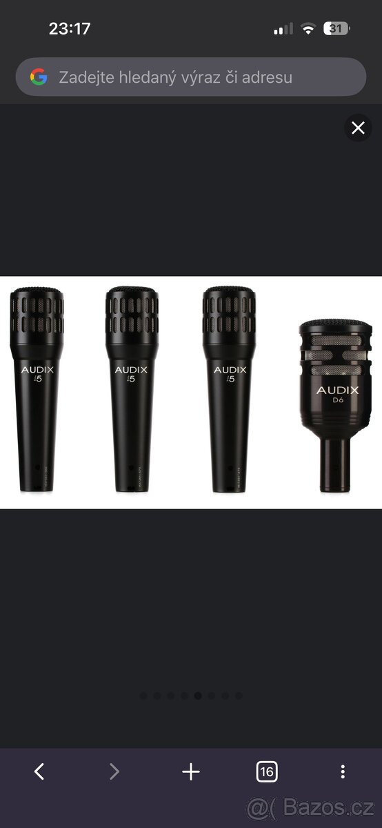 Audix DP4 sada mikrofonů pro bicí - 4