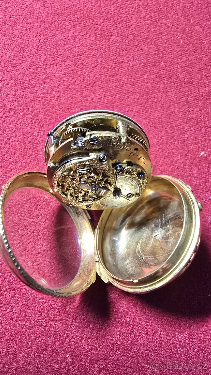 Zlaté kapesní hodinky špindlovky - 4