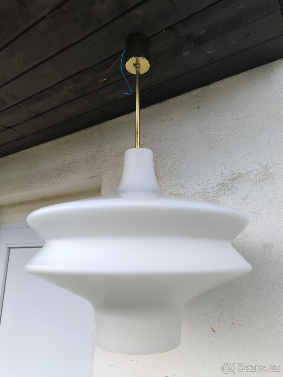 Retro opálový lustr UFO - 70. léta - Karel Volf - 4