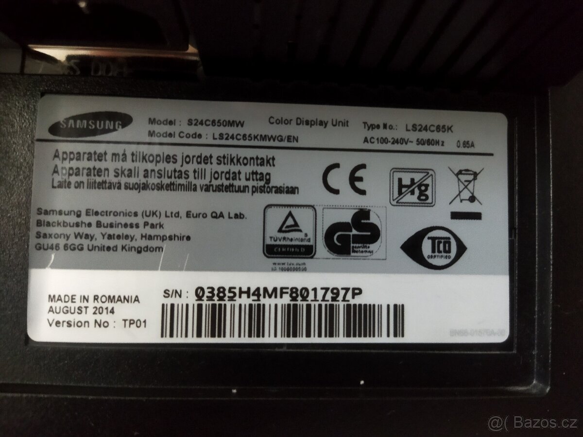 Monitor - Samsung S24C650MW - 4