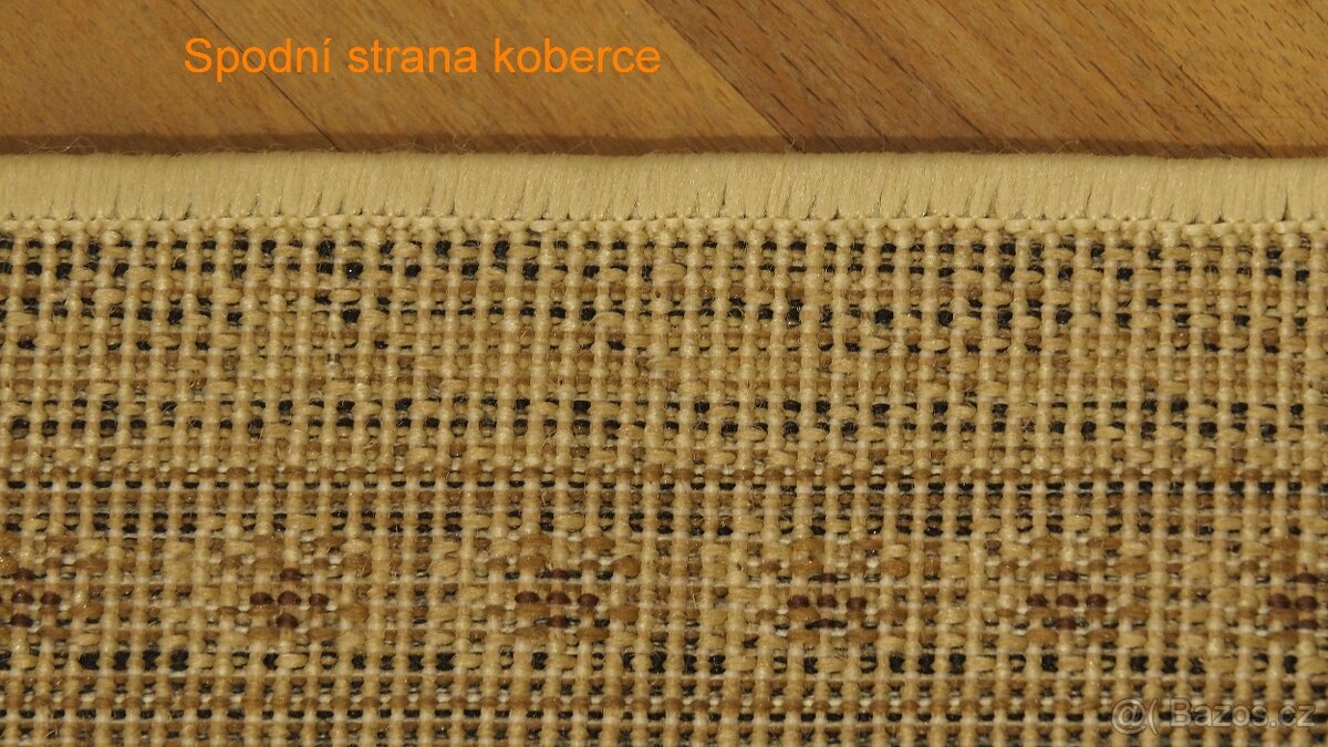 Koberec běhoun krémový. - 4