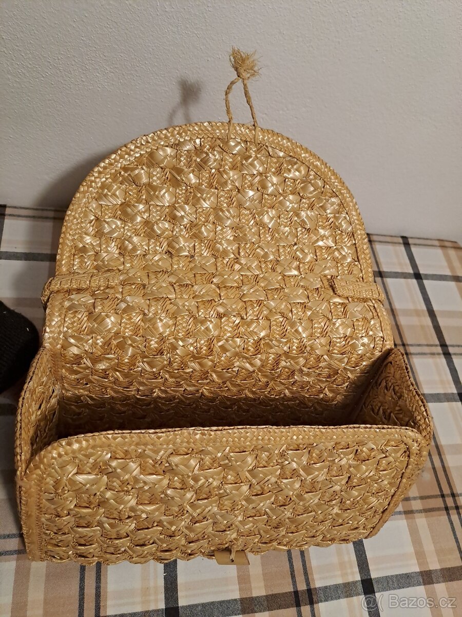 Slaměná kabelka stará - 4