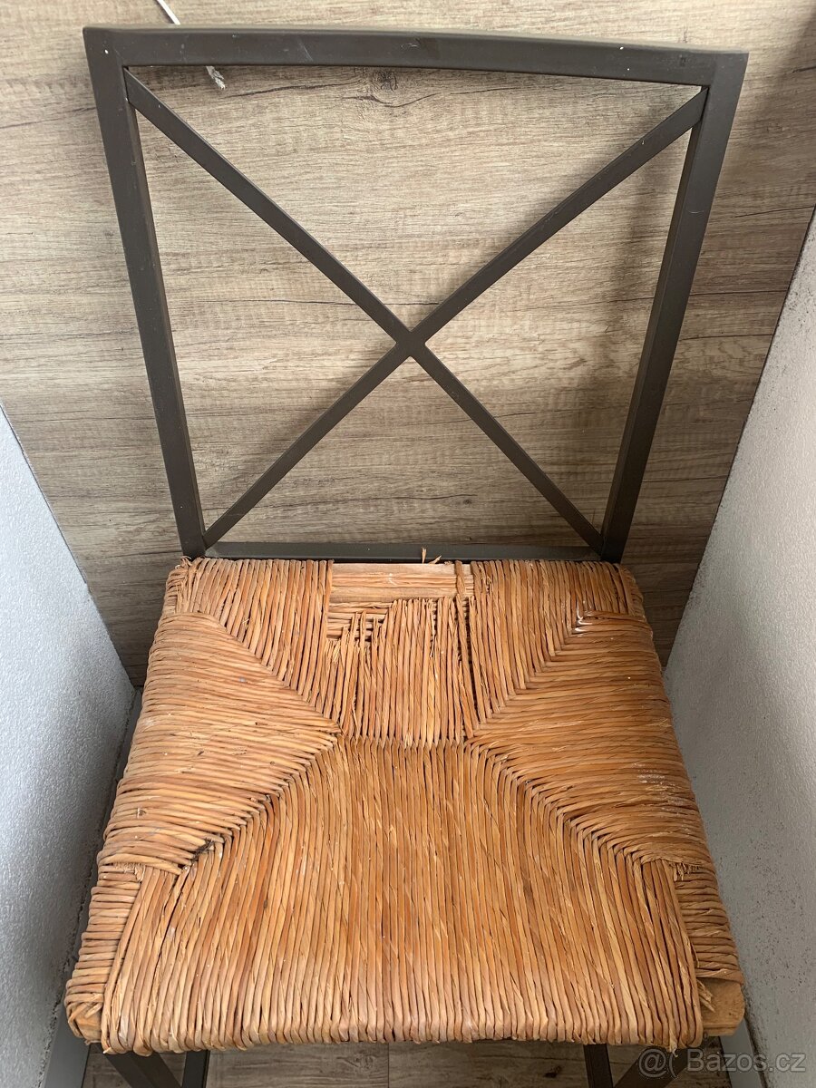 Kovové s rproutěným sedákem IKEA - 4