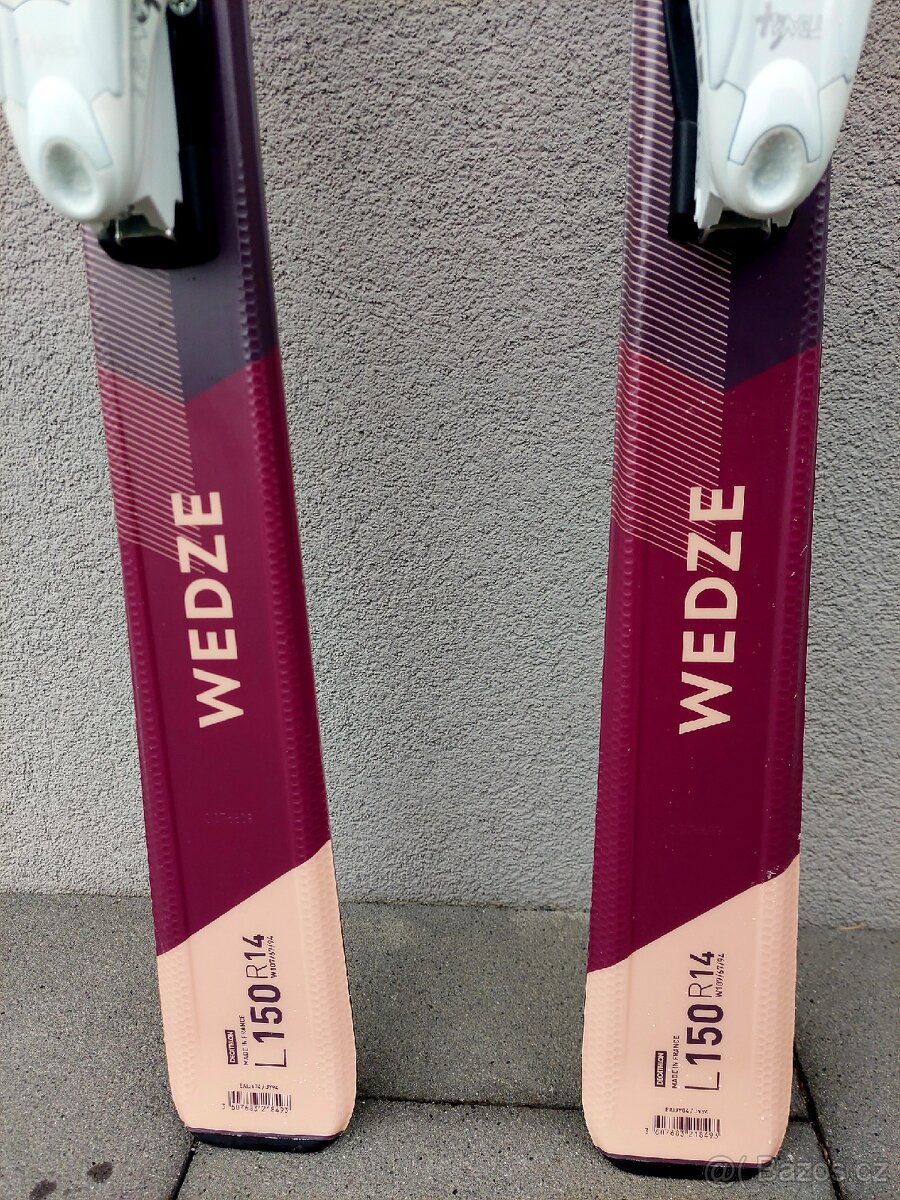 Lyže WED'ZE, 150 cm + lyžáky ATOMIC - 4