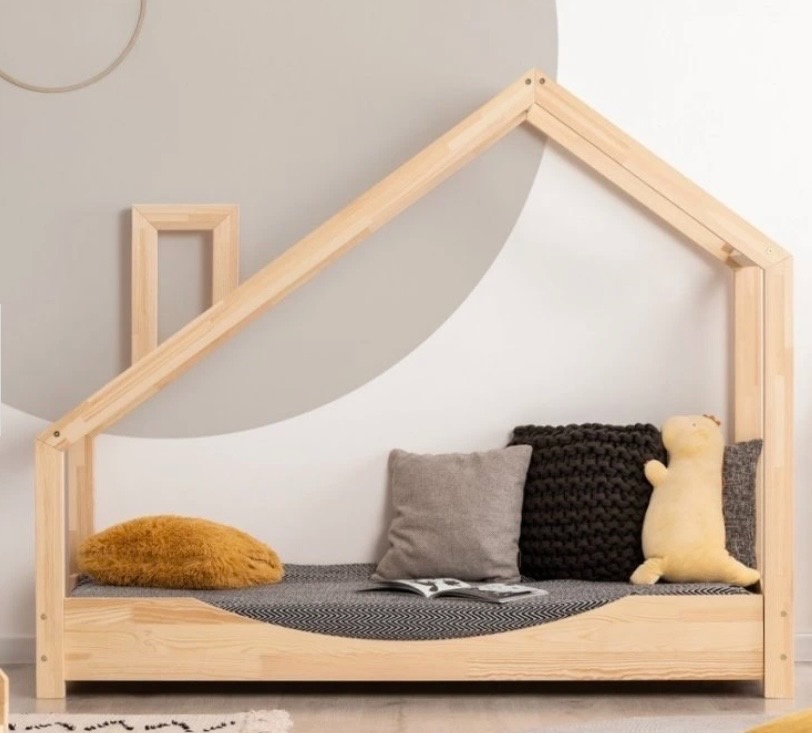 Postel domeček s komínem - 100x200cm - 4