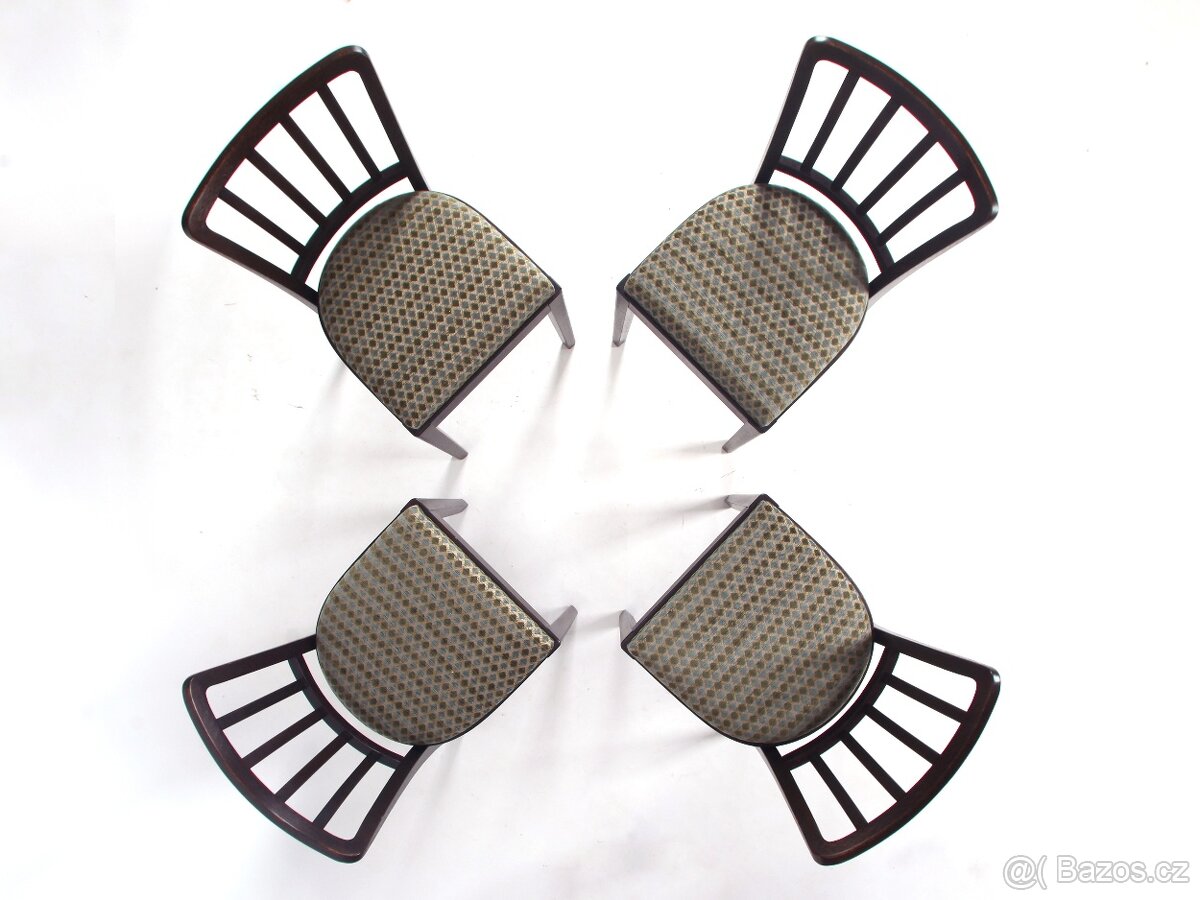 Bukové jídelní židle značky TON, 4 kusy. - 4