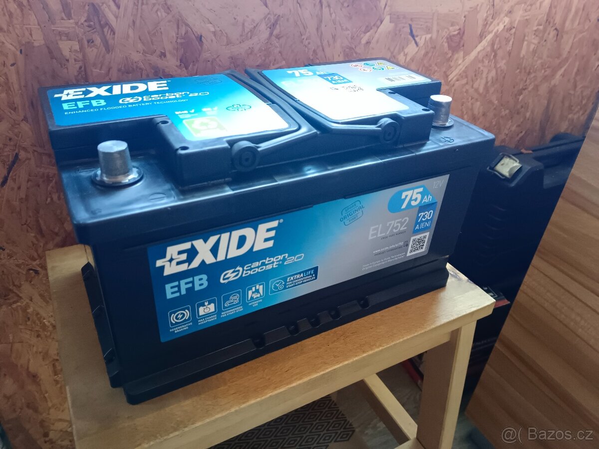 autobaterie Exide EFB 75Ah 730A - 4