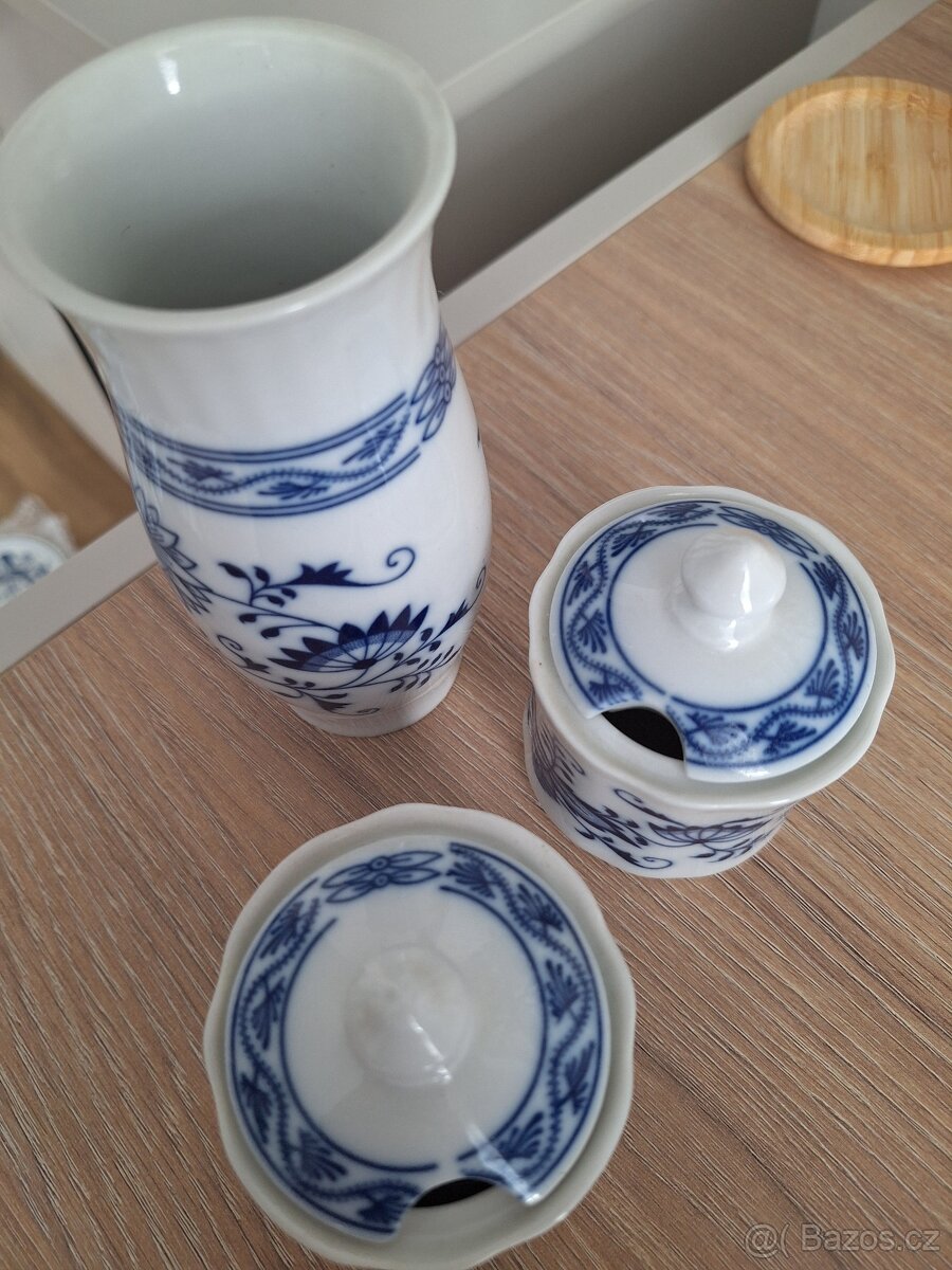 Porcelán Epiag – cibulový vzor (Zwiebelmuster) – sada 3 kusů - 4