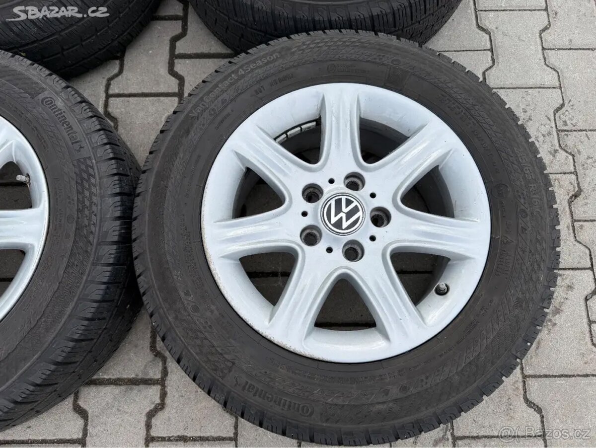 4x al kola 5x120 16 + pneu zimní 215/65 R16C - 4