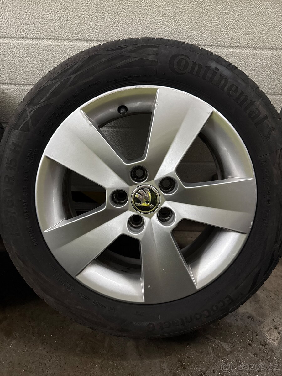 Alu Kola Škoda Rapid 185/60 R15 Continental - 4