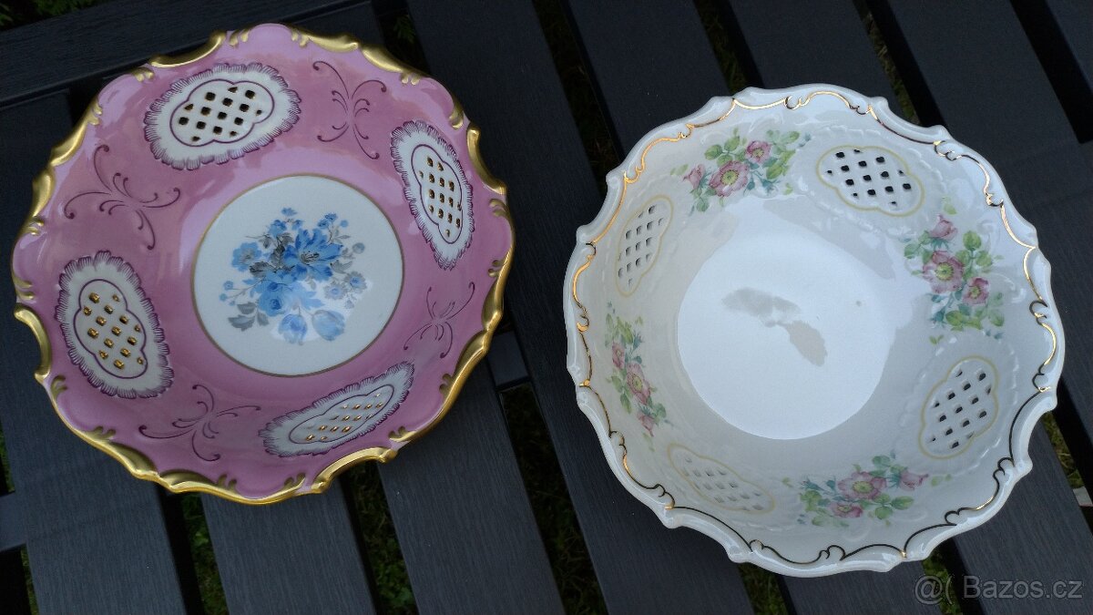 Starožitné servírovací mísy Pirken hammer a retro talíře - 4