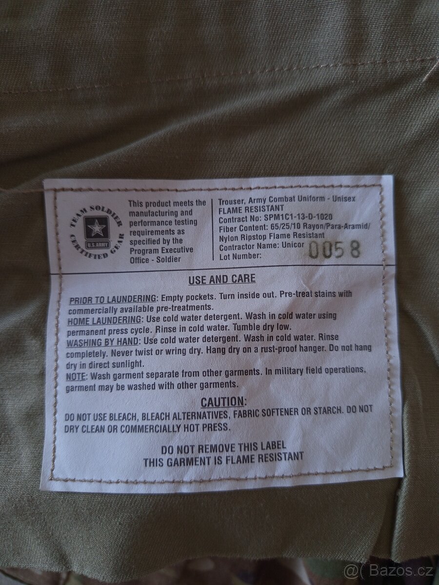 Kalhoty Multicam ACU US G.I. - 4