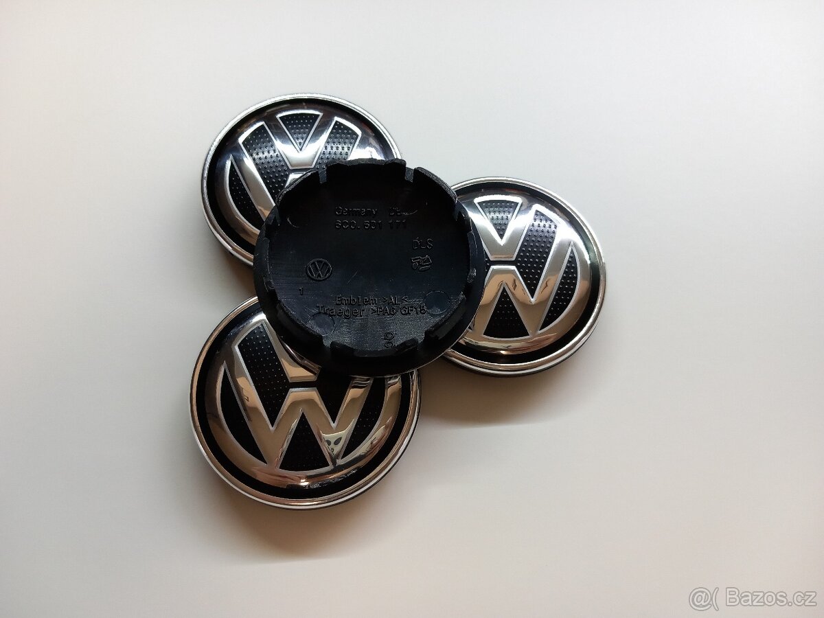 Středové krytky Vw, 56x52mm, struktura logo - 4