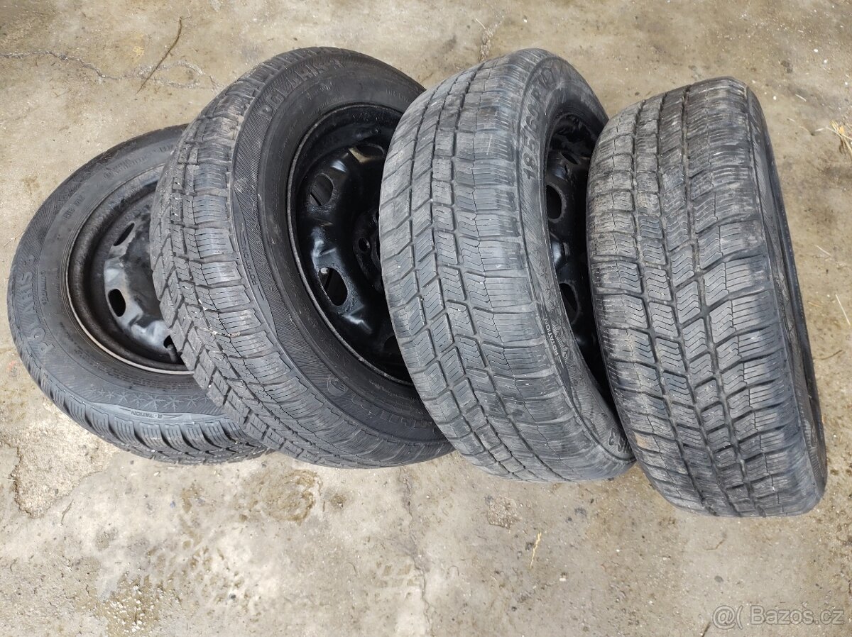 185/60 R14 M+S ZIMNÍ BARUM POLARIS 7mm + DISKY 5X100 FABIA - 4