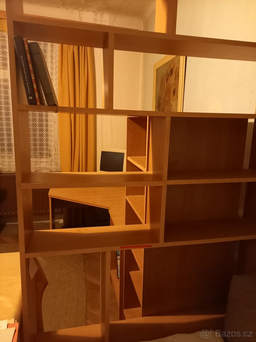 pracovní stůl a policová sestava - 4