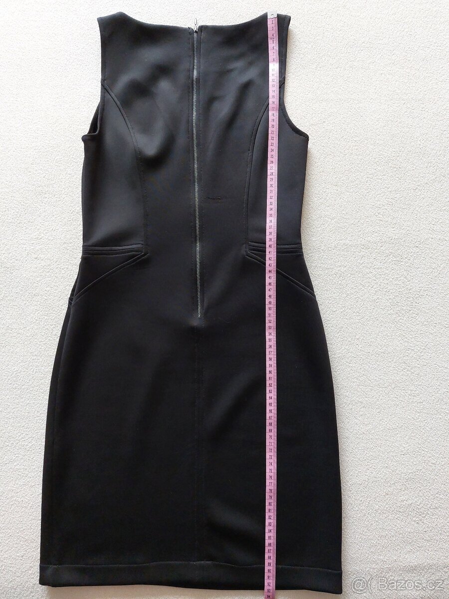 Černé pouzdrové šaty Orsay - S - 4
