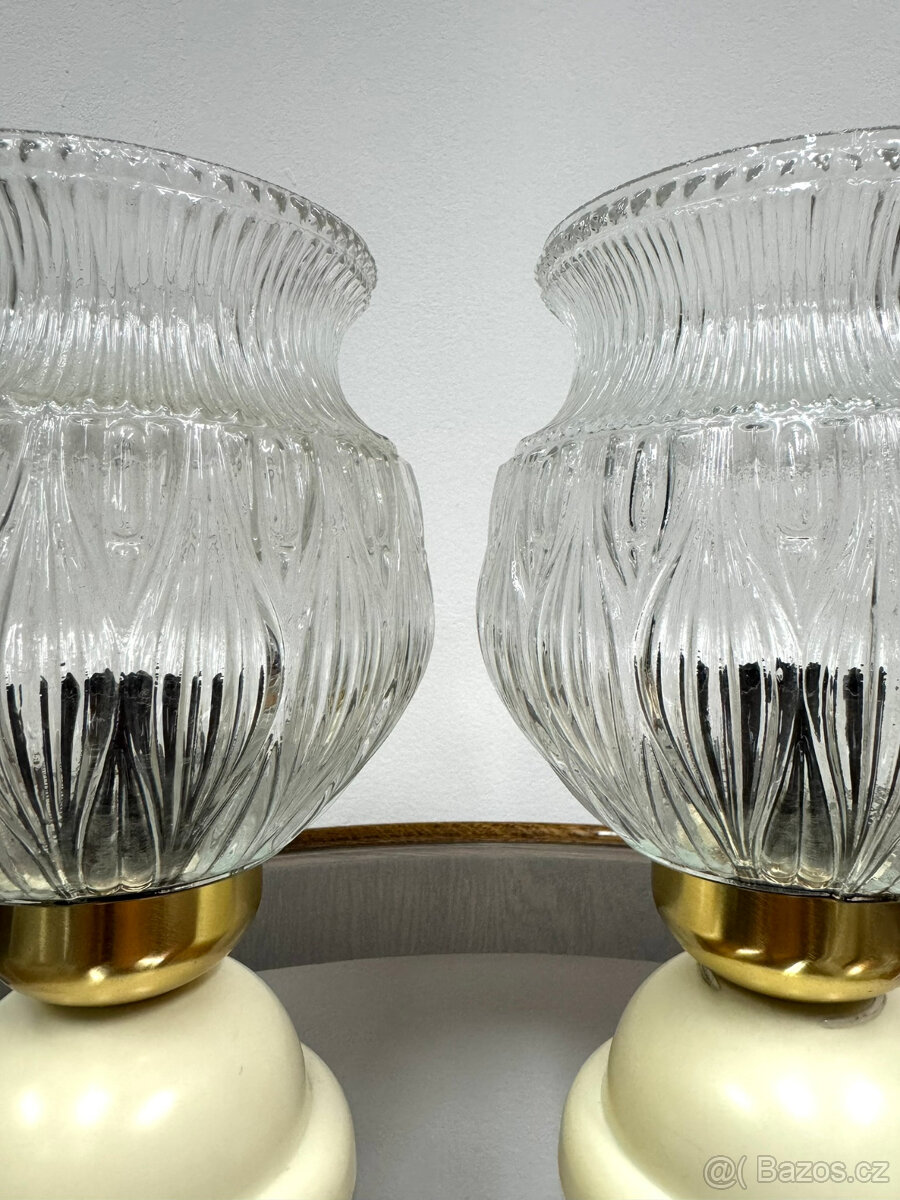 Stolní lampičky – lisované sklo, Československo, 70. léta - 4