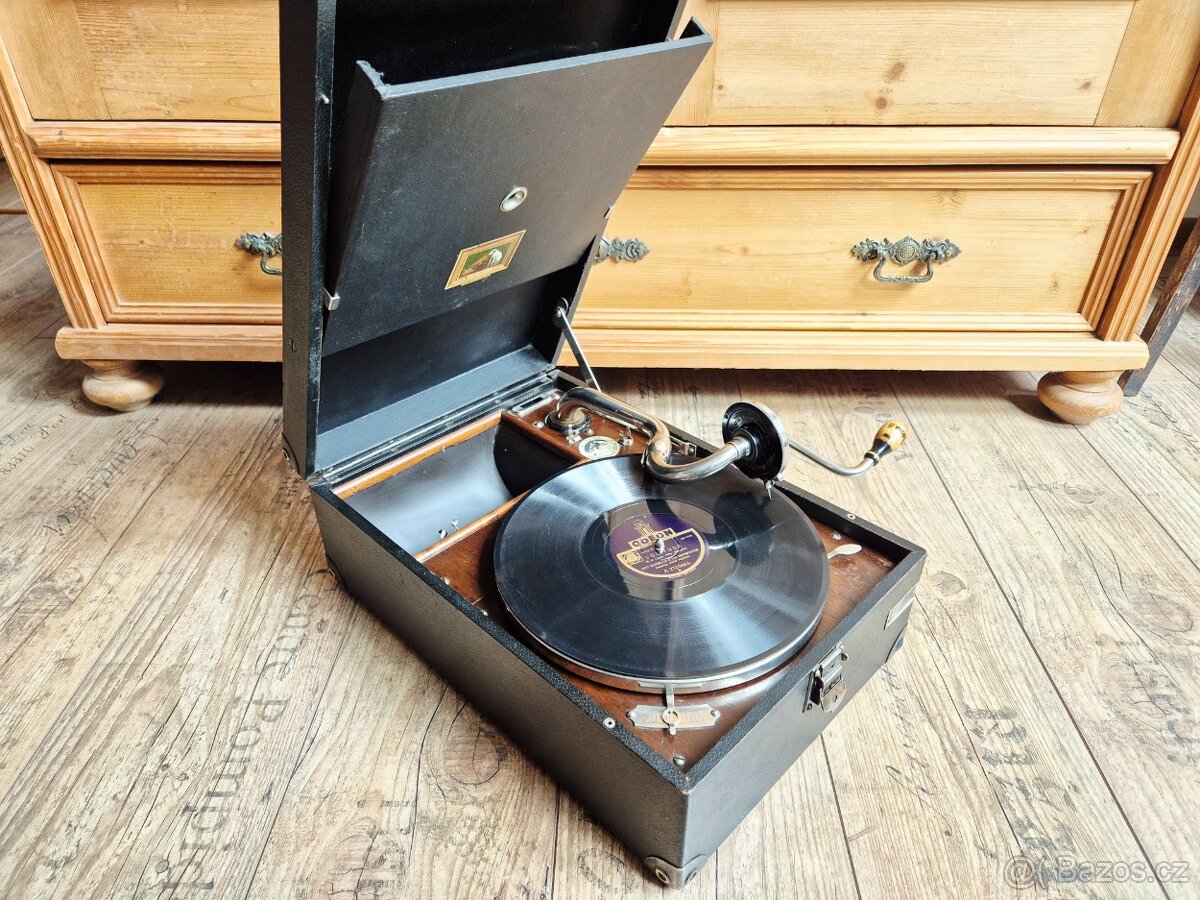 Starožitný gramofon His Master's Voice, model 101, 1925-27 - 4