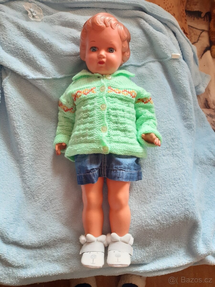 Velká retro panenka výška 60 cm - 4