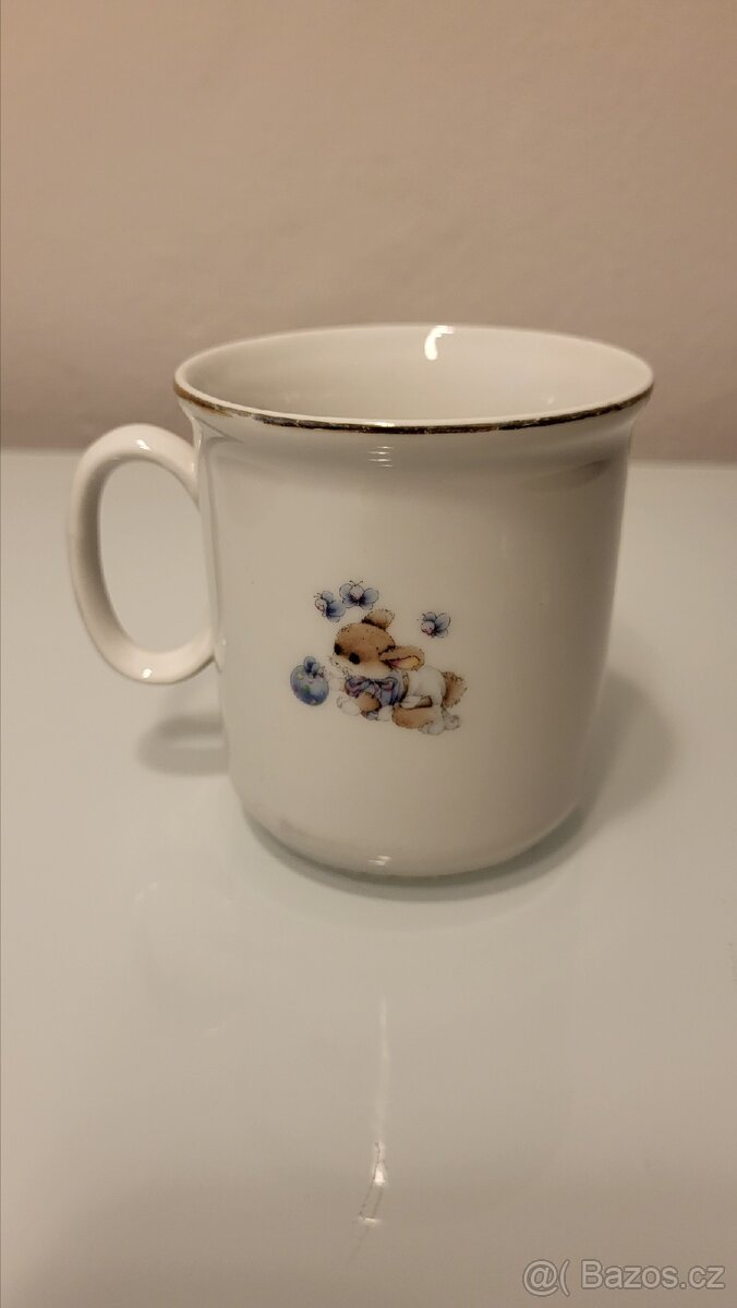 PORCELÁNOVÝ DĚTSKÝ HRNEK - BOHEMIA - 4