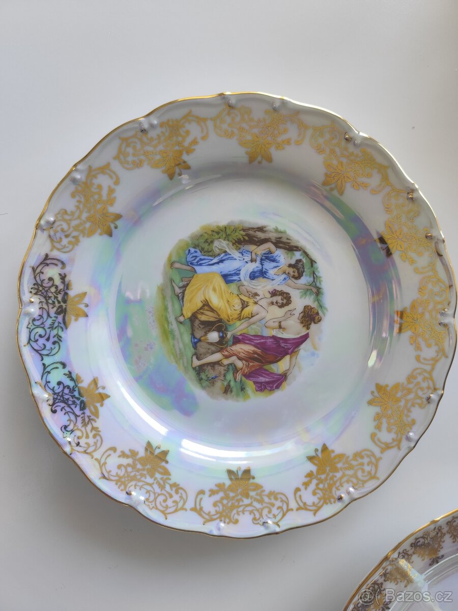 Porcelánový etažér talíř tři gracie - 4