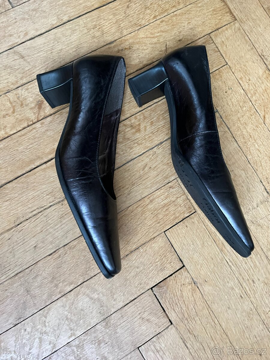 Dámské kožené černé lodičky zn. Gabor vel. 40 - 4