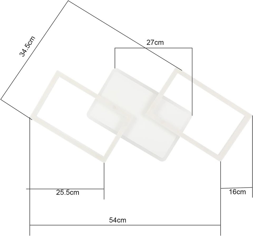 Moderní bílé stropní LED svítidlo stmívatelné - 4